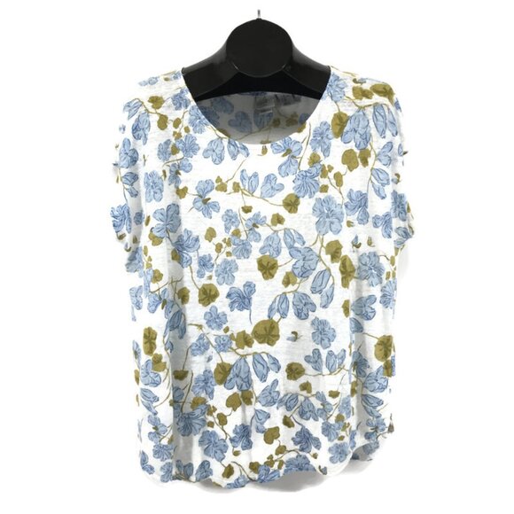 Joie Floral Linen Top Women's Plus Size XXL Cap Sleeve Lightweight Spring Casual - Picture 1 of 8
